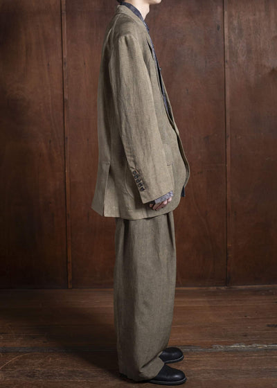 ZIGGY CHEN 0M2510920 1 Button Long Jacket FADED OLIVE