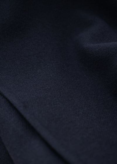 JAN-JAN VAN ESSCHE "COAT#27" OVERSIZED DOUBLE BREASTED CAR COAT PITCH BLACK YAK WOOL