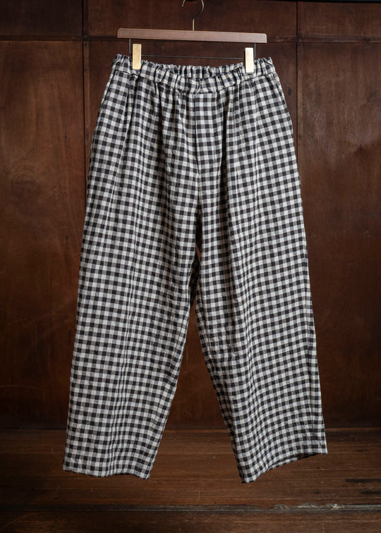 YOKO SAKAMOTO YS-26SS-58-GINGHAM Baggy Easy Pants GINGHAM