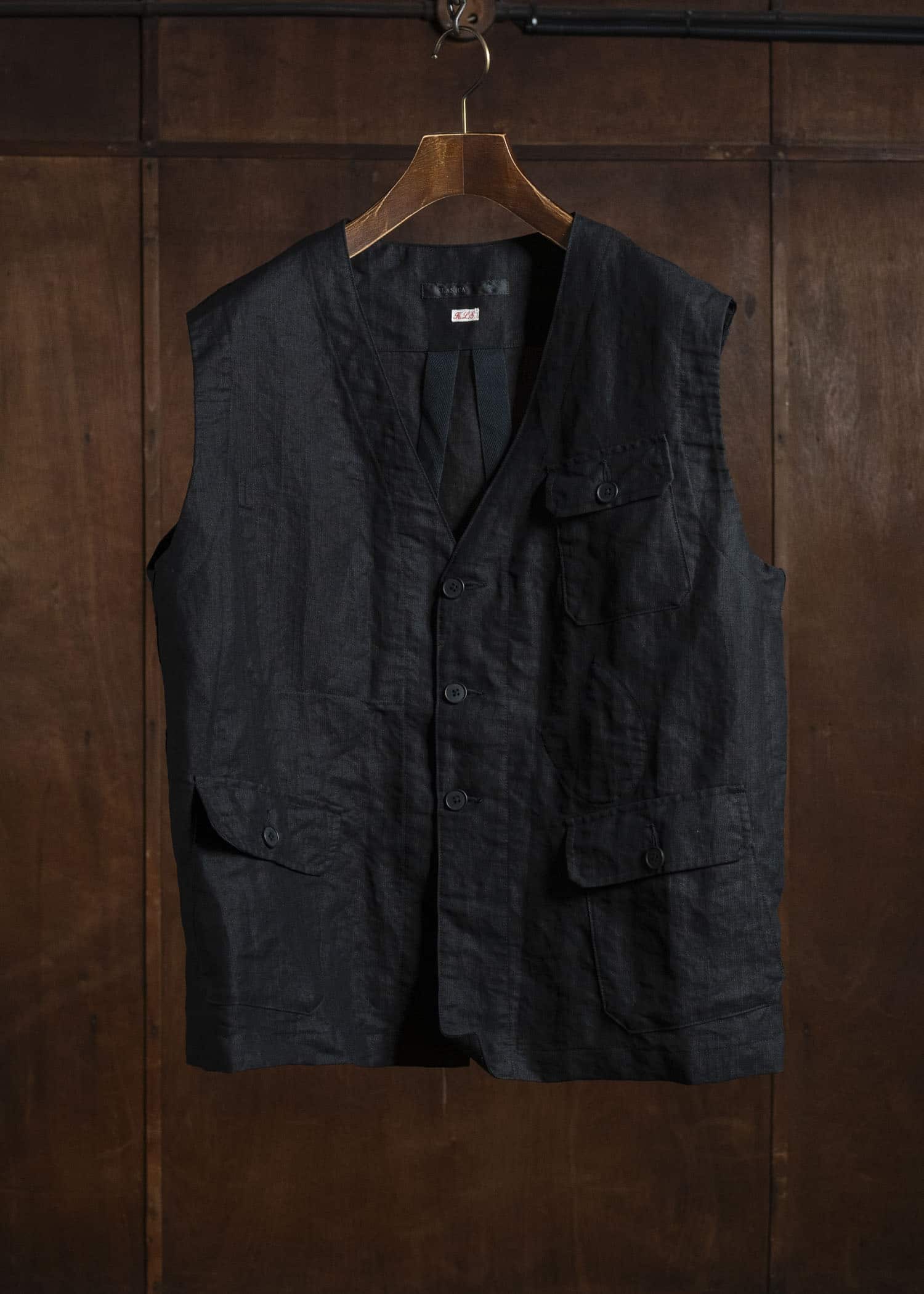 KLASICA MALAKOFF-db DECONSTRUCTED WORK WEAR VEST BLACK