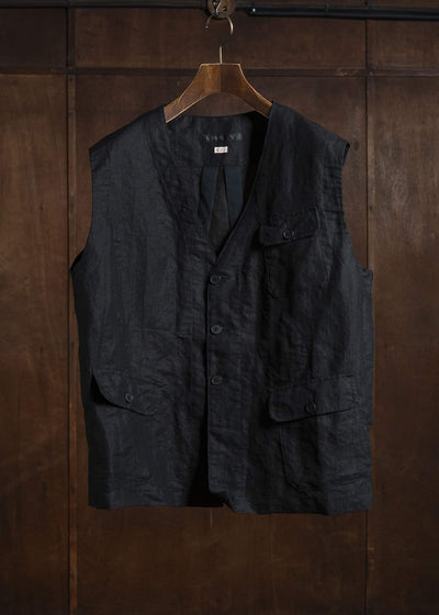 KLASICA MALAKOFF-db DECONSTRUCTED WORK WEAR VEST BLACK