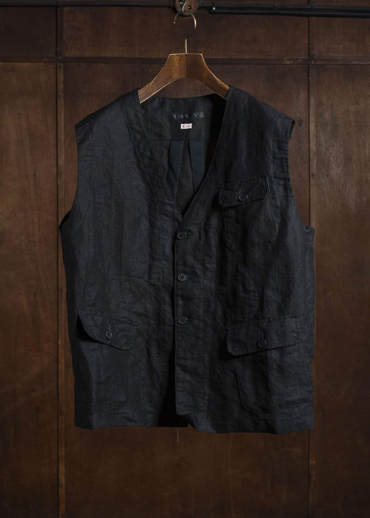 KLASICA MALAKOFF-db DECONSTRUCTED WORK WEAR VEST BLACK