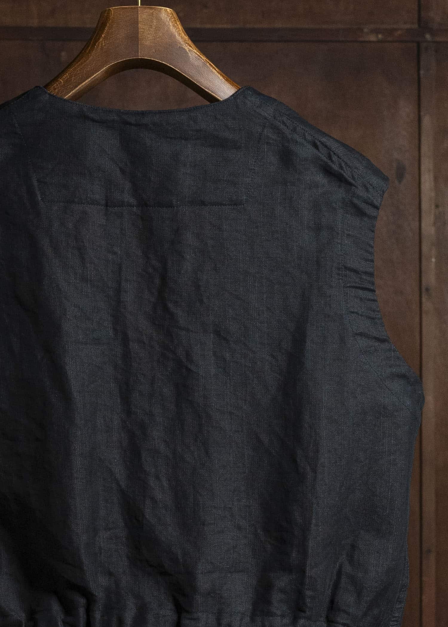 KLASICA MALAKOFF-db DECONSTRUCTED WORK WEAR VEST BLACK