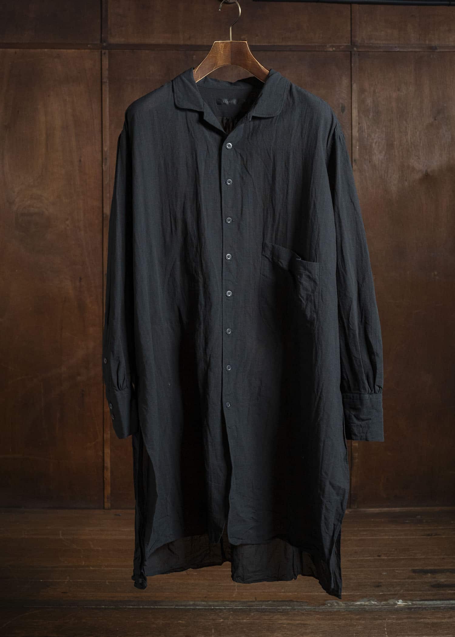 KLASICA SH-050-tw SQUARE TAIL LONG PYJAMA SHIRTS BLACK