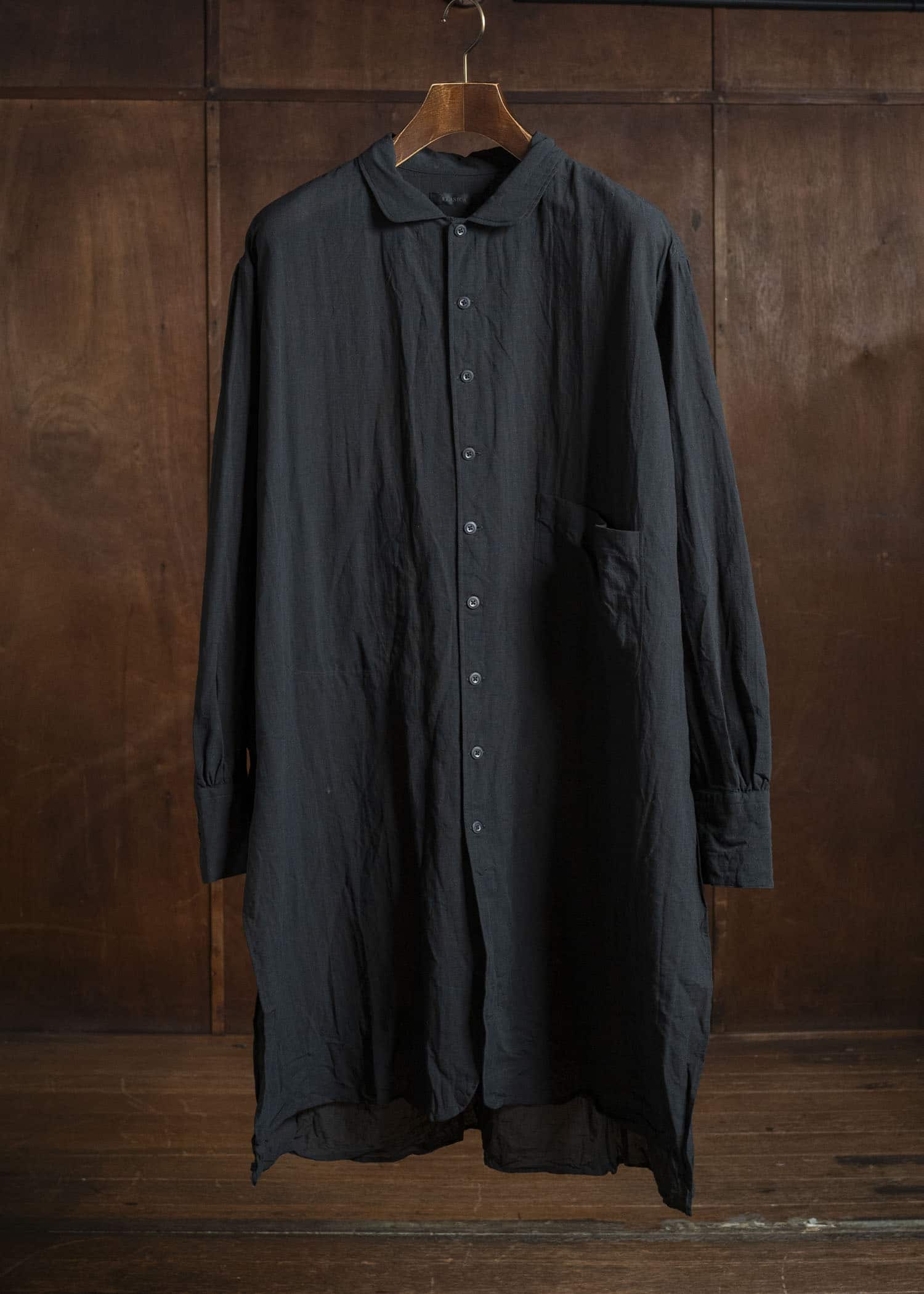 KLASICA SH-050-tw SQUARE TAIL LONG PYJAMA SHIRTS BLACK