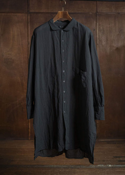 KLASICA SH-050-tw SQUARE TAIL LONG PYJAMA SHIRTS BLACK