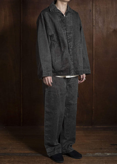 amachi. AY010B-3032 Double Knee Cargo Pants Sumi