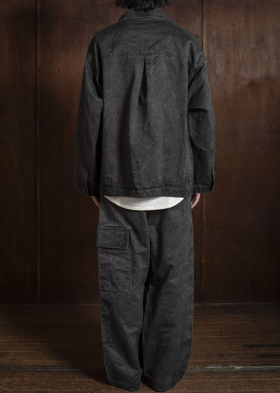 amachi. AY010B-3032 Double Knee Cargo Pants Sumi