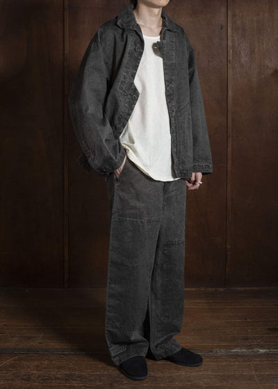 amachi. AY010B-3032 Double Knee Cargo Pants Sumi