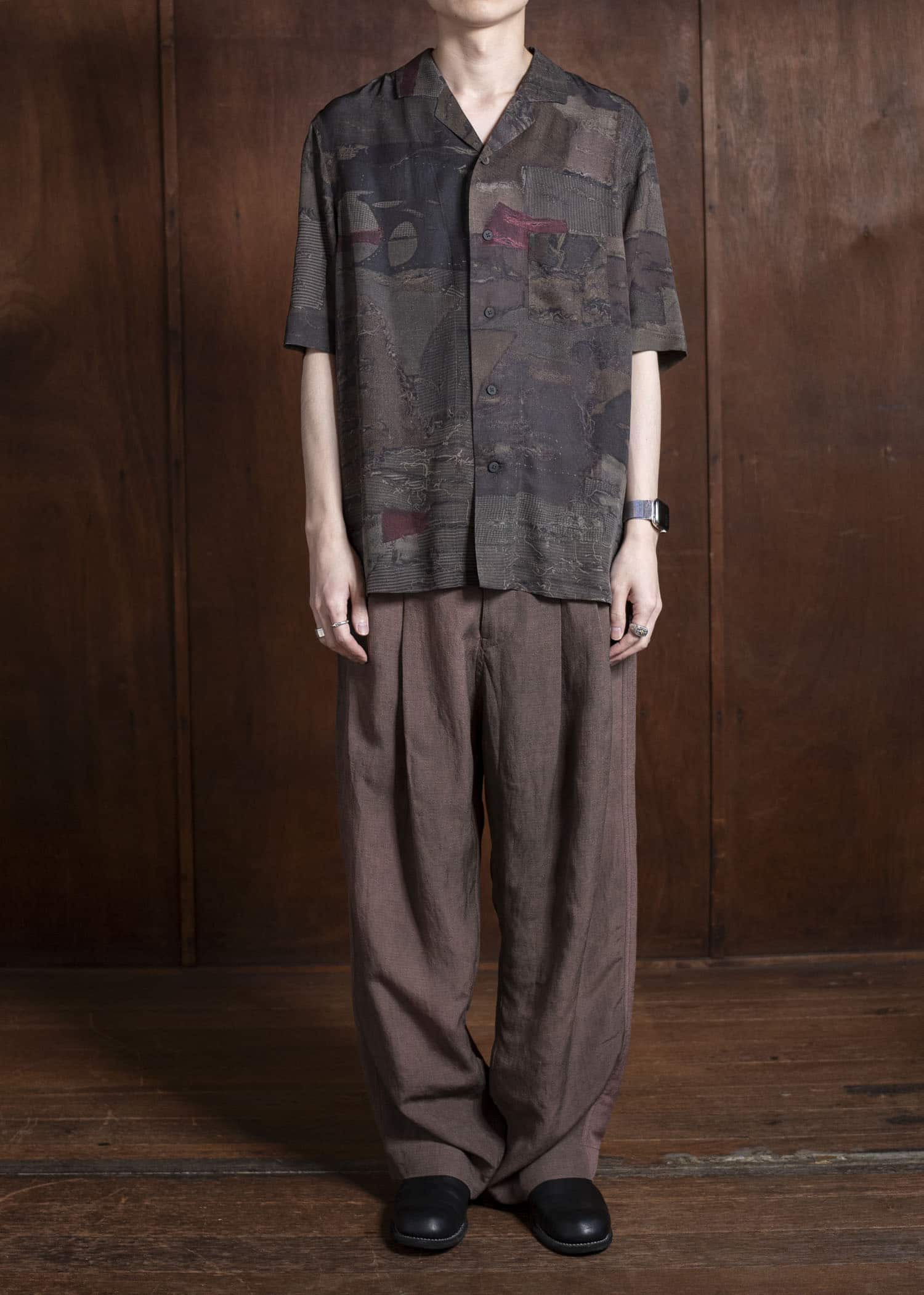 ZIGGY CHEN 0M2510702 Digital Print Short Sleeve Shirt MIX OLIVE