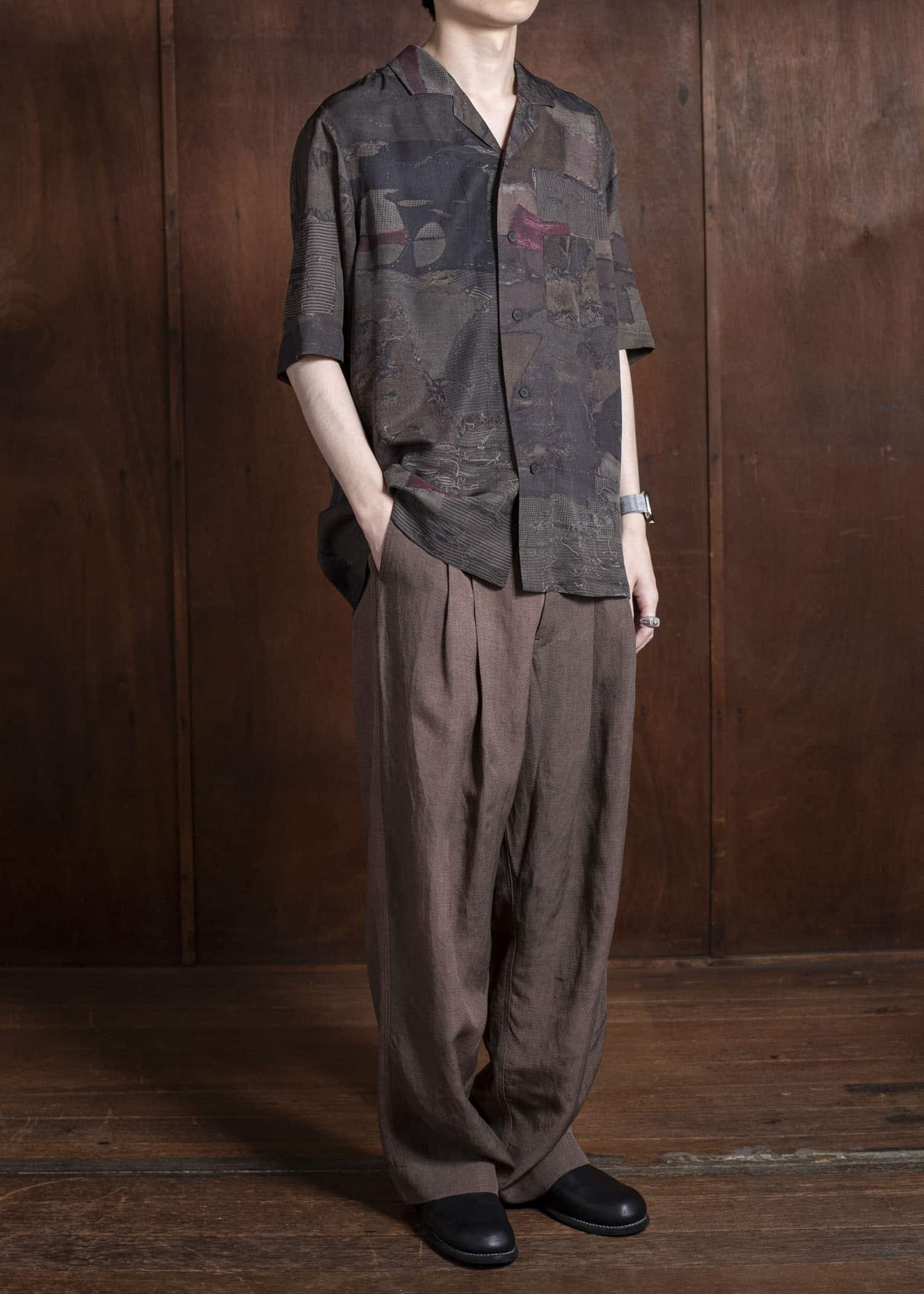 ZIGGY CHEN 0M2510702 Digital Print Short Sleeve Shirt MIX OLIVE