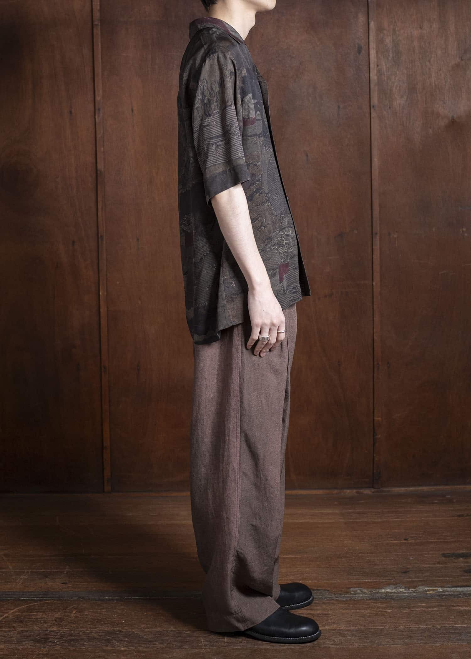 ZIGGY CHEN 0M2510702 Digital Print Short Sleeve Shirt MIX OLIVE