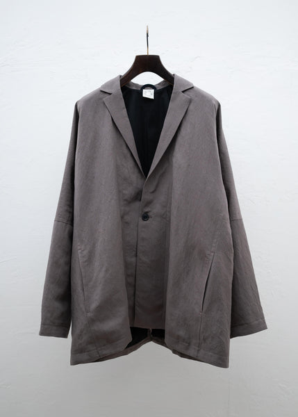 JAN-JAN VAN ESSCHE "JACKET#52" OVERSIZED BLAZER DOVE WOOL LINEN TWILL