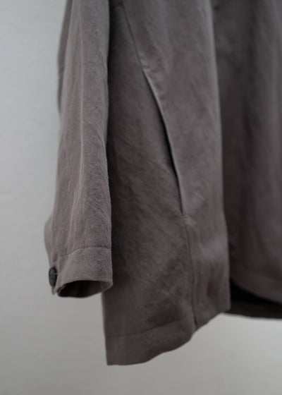 JAN-JAN VAN ESSCHE "JACKET#52" OVERSIZED BLAZER DOVE WOOL LINEN TWILL