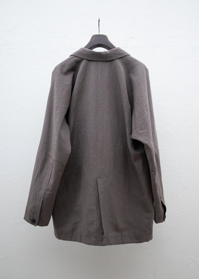 JAN-JAN VAN ESSCHE "JACKET#52" OVERSIZED BLAZER DOVE WOOL LINEN TWILL