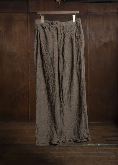 KLASICA LINDBERG II-lc SIDE TUCKED WIDE STRAIGHT TROUSERS SAFRON