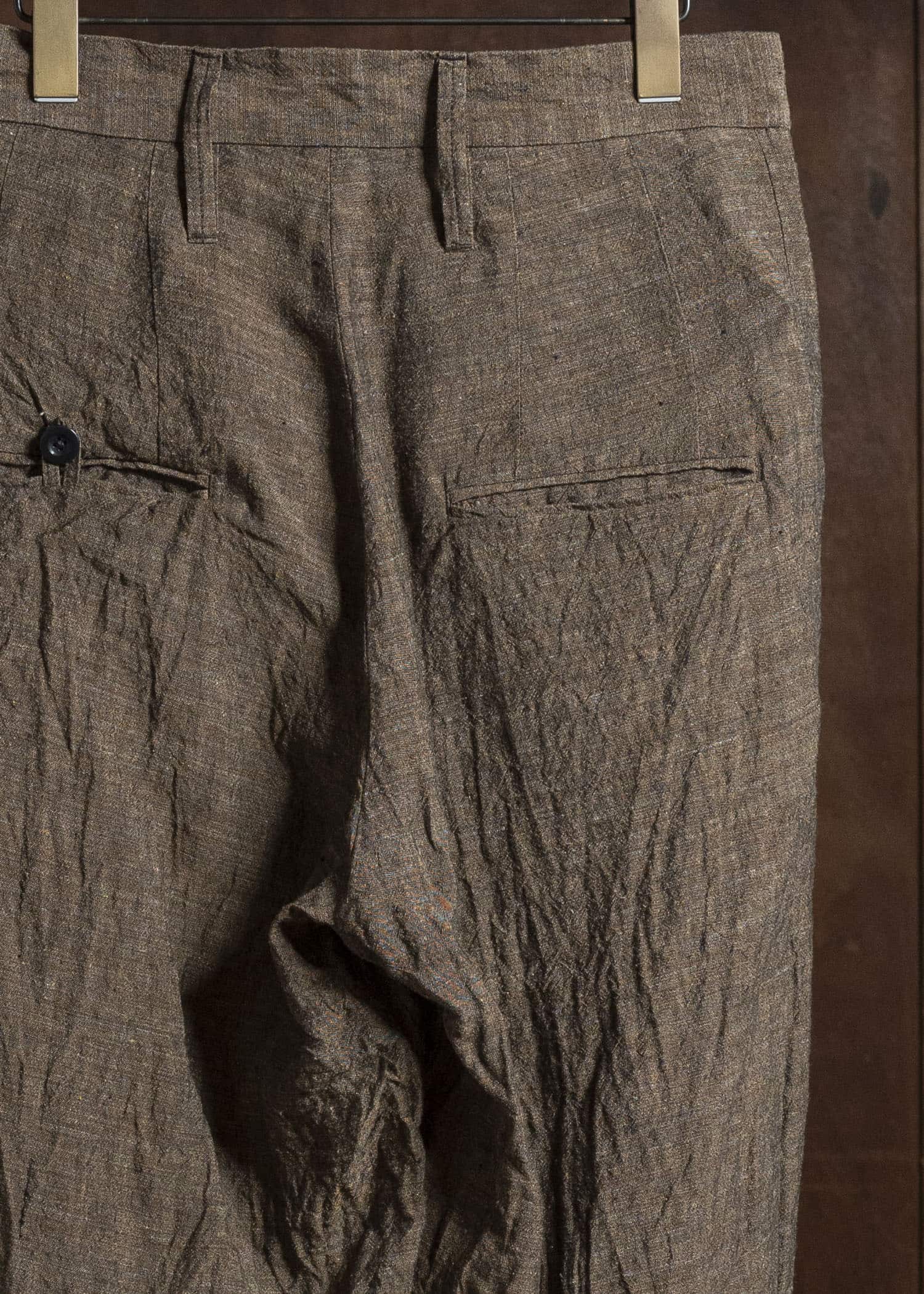 KLASICA LINDBERG II-lc SIDE TUCKED WIDE STRAIGHT TROUSERS SAFRON