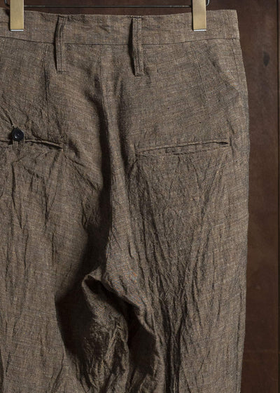 KLASICA LINDBERG II-lc SIDE TUCKED WIDE STRAIGHT TROUSERS SAFRON