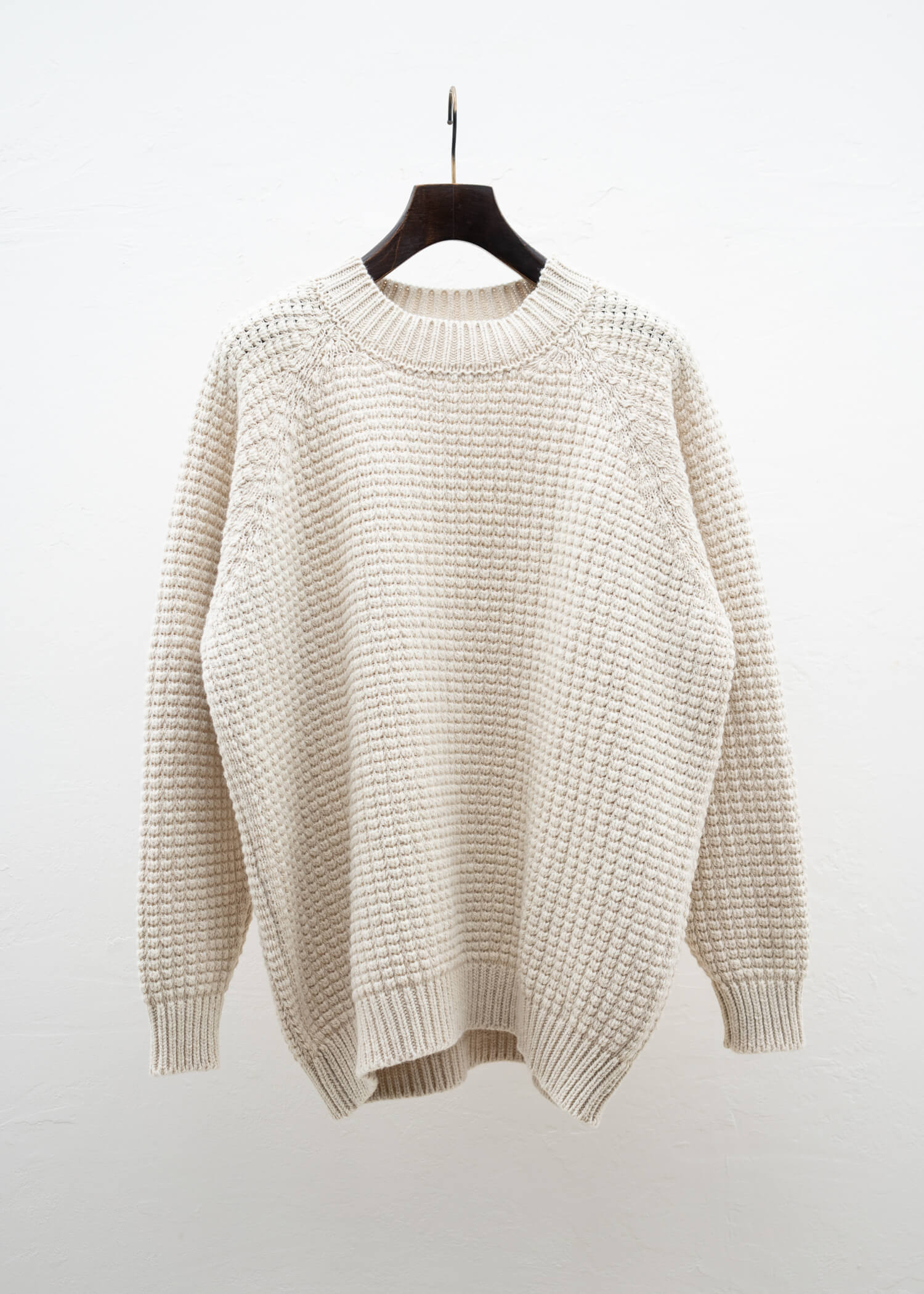 JAN-JAN VAN ESSCHE "KNIT#60" LOOSE FIT CREW NECK JUMPER NATURAL LALIN