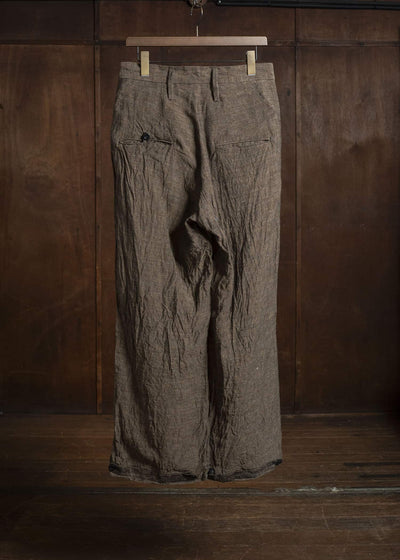 KLASICA LINDBERG II-lc SIDE TUCKED WIDE STRAIGHT TROUSERS SAFRON