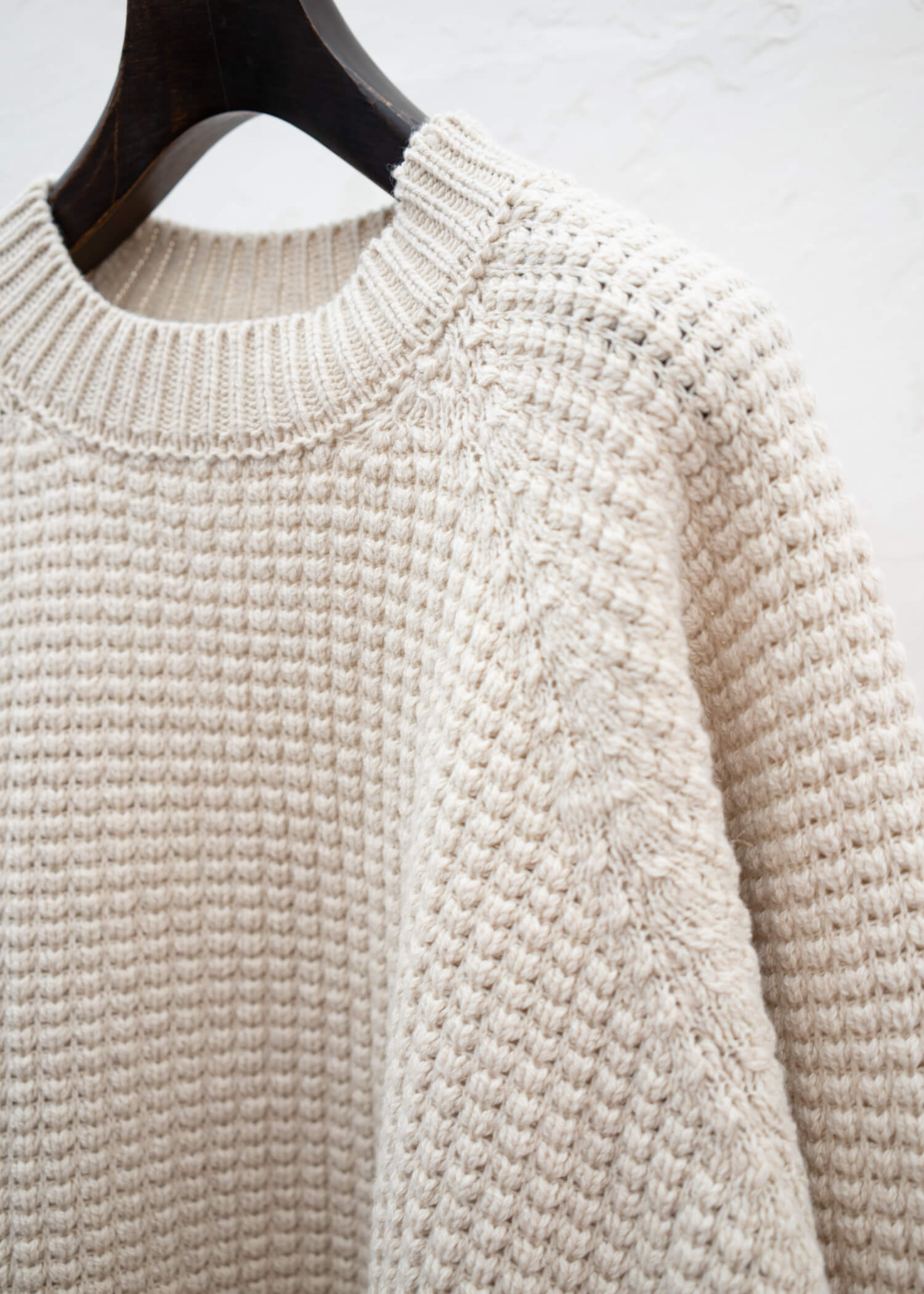 JAN-JAN VAN ESSCHE "KNIT#60" LOOSE FIT CREW NECK JUMPER NATURAL LALIN