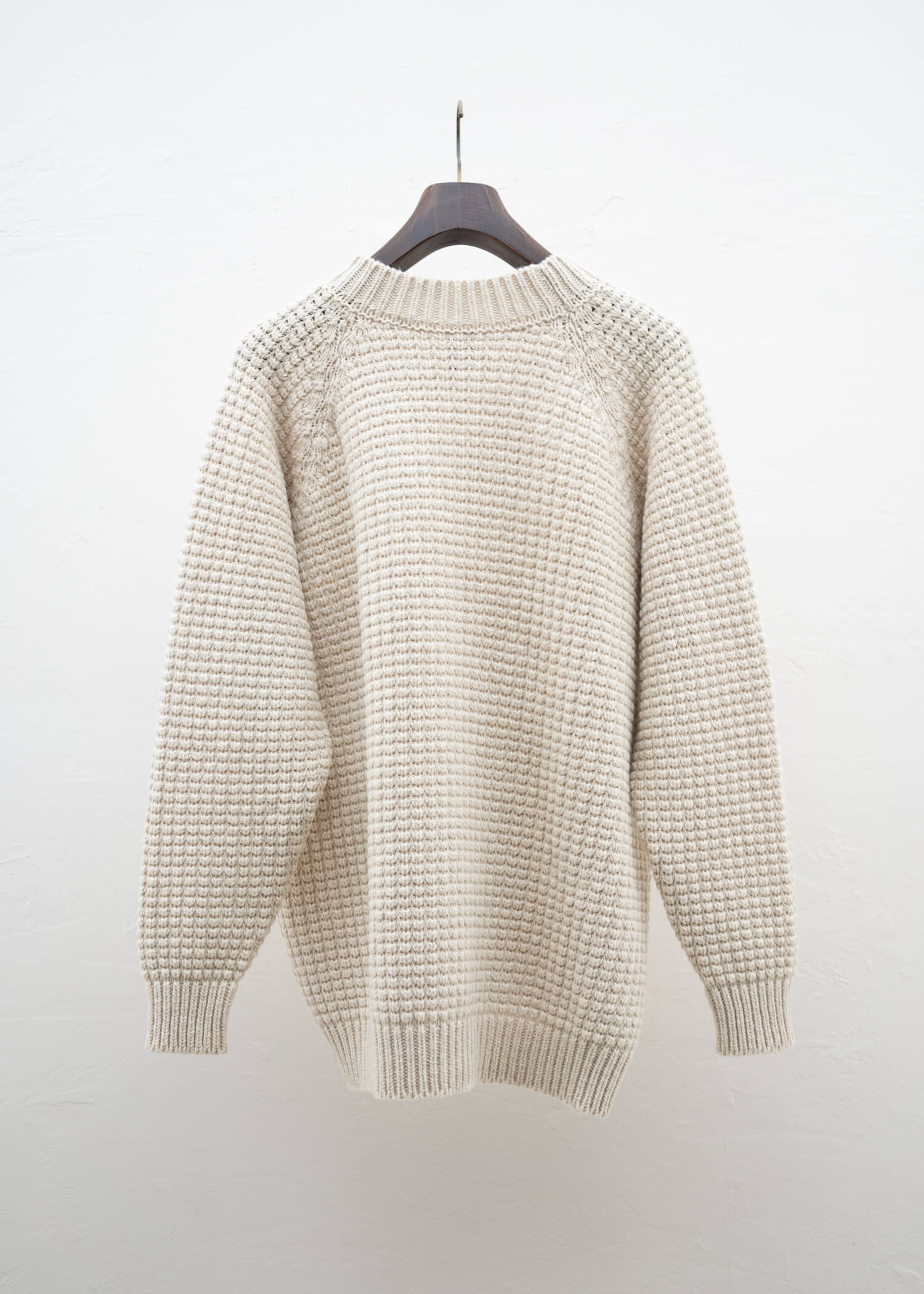 JAN-JAN VAN ESSCHE "KNIT#60" LOOSE FIT CREW NECK JUMPER NATURAL LALIN