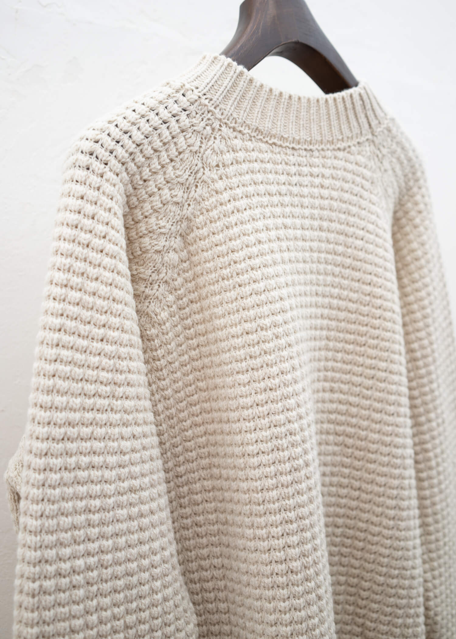 JAN-JAN VAN ESSCHE "KNIT#60" LOOSE FIT CREW NECK JUMPER NATURAL LALIN