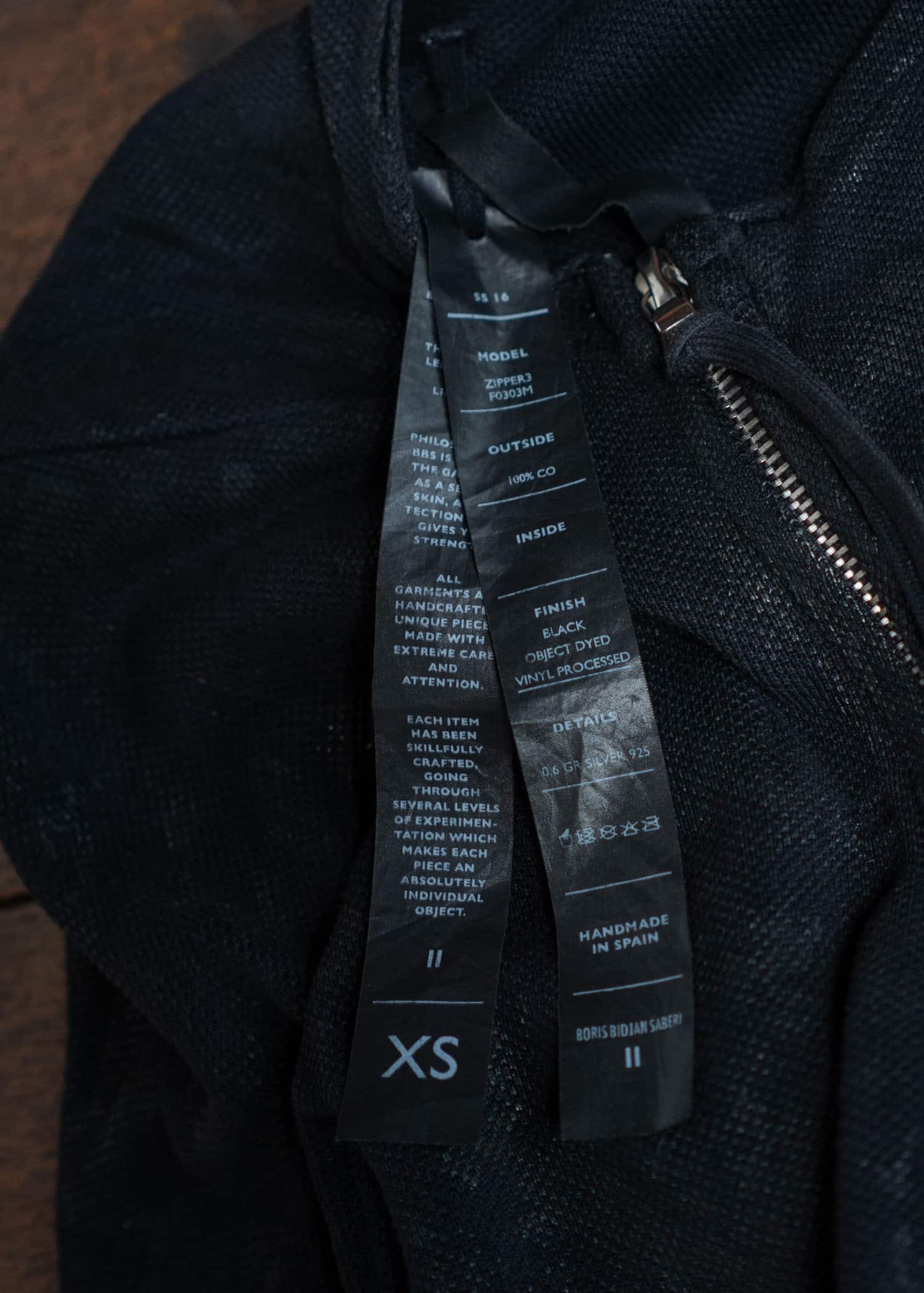 boris bidjan saberi 16SS Zipper 3