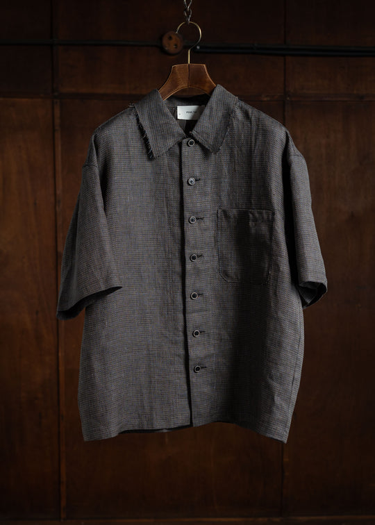 Peng Tai PTS24M01-1 CHECKED SL SHIRT BARITONE BLUE