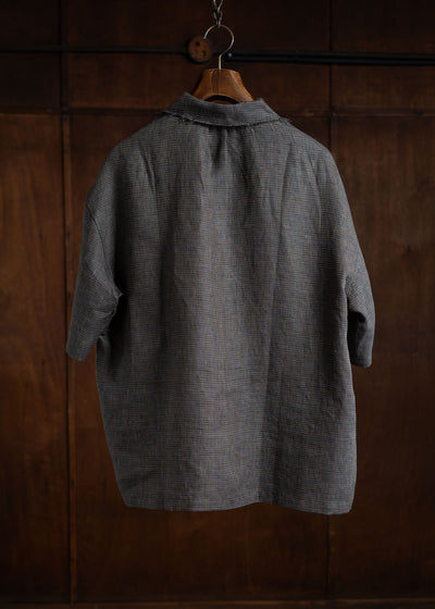 Peng Tai PTS24M01-1 CHECKED SL SHIRT BARITONE BLUE