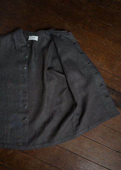 Peng Tai PTS24M01-1 CHECKED SL SHIRT BARITONE BLUE