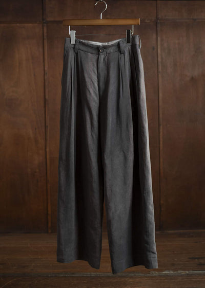 ZIGGY CHEN 0M2510532 Straight Leg Wide Trousers DARK PURPLE