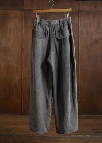 ZIGGY CHEN 0M2510532 Straight Leg Wide Trousers DARK PURPLE