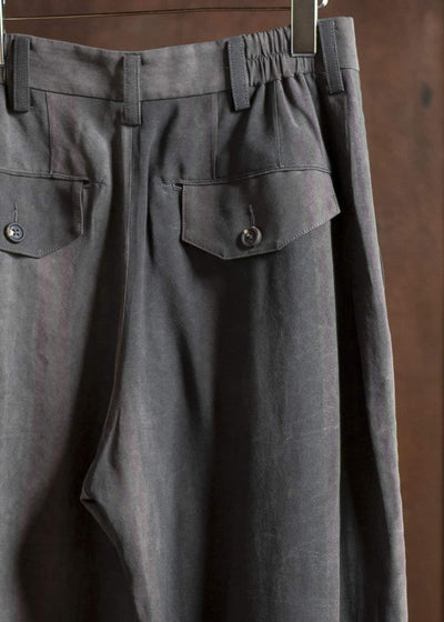 ZIGGY CHEN 0M2510532 Straight Leg Wide Trousers DARK PURPLE