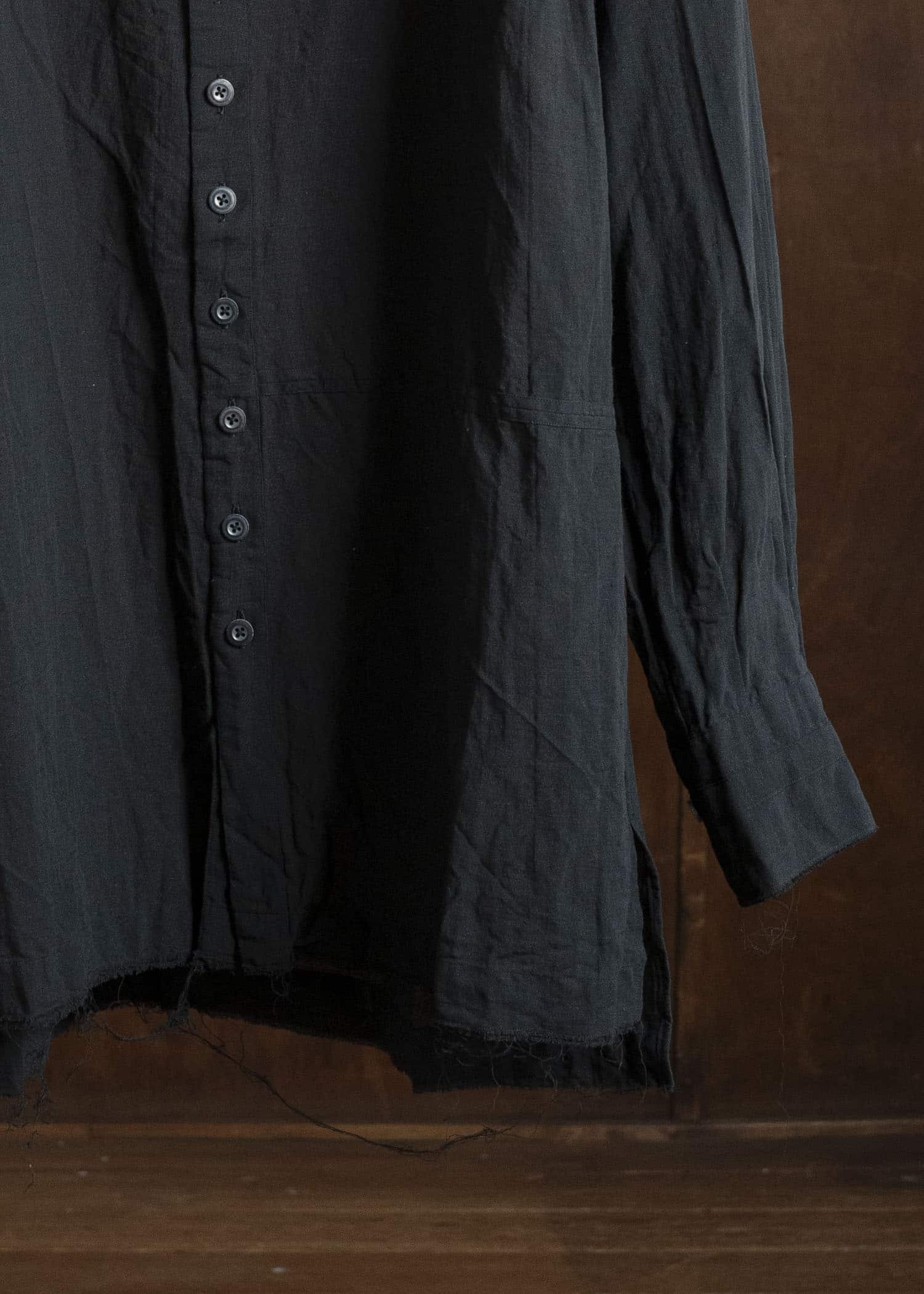 KLASICA SH-044 COLLARLES SPLIT RAGLAN SHIRTS BLACK