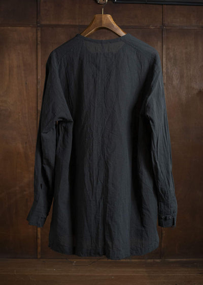 KLASICA SH-044 COLLARLES SPLIT RAGLAN SHIRTS BLACK