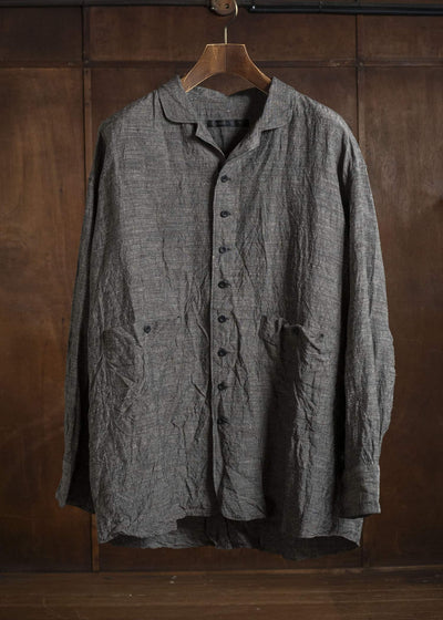 KLASICA SH051-lc BACK FLAP SHIRTS WITH BIG POCKETS BROWN