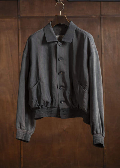 ZIGGY CHEN 0M2510936 Spread Collar Cropped Jacket DARK PURPLE