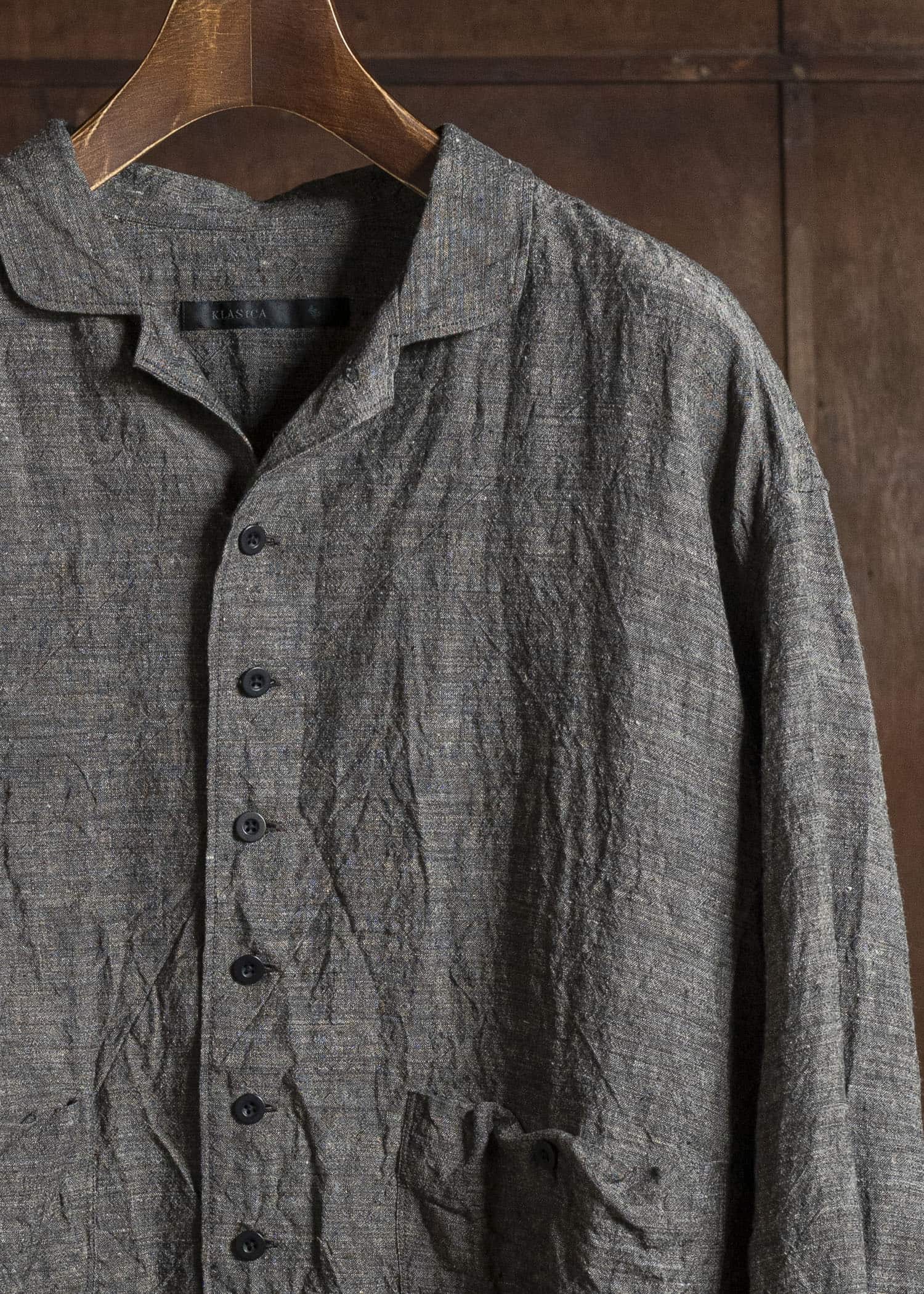 KLASICA SH051-lc BACK FLAP SHIRTS WITH BIG POCKETS BROWN