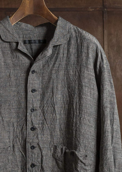 KLASICA SH051-lc BACK FLAP SHIRTS WITH BIG POCKETS BROWN