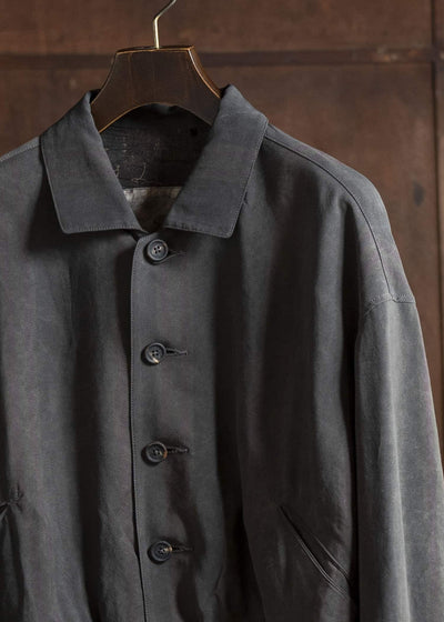 ZIGGY CHEN 0M2510936 Spread Collar Cropped Jacket DARK PURPLE