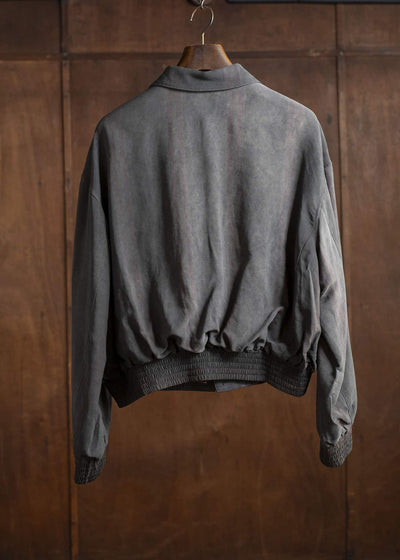 ZIGGY CHEN 0M2510936 Spread Collar Cropped Jacket DARK PURPLE