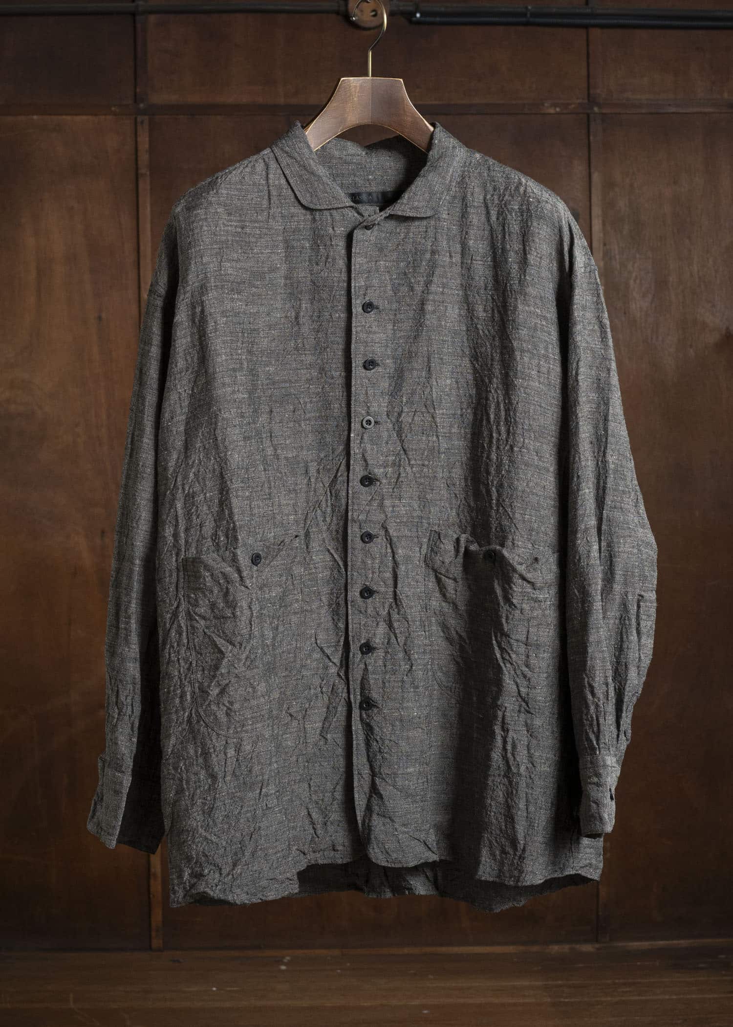 KLASICA SH051-lc BACK FLAP SHIRTS WITH BIG POCKETS BROWN