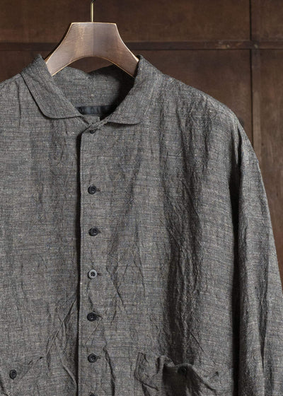 KLASICA SH051-lc BACK FLAP SHIRTS WITH BIG POCKETS BROWN