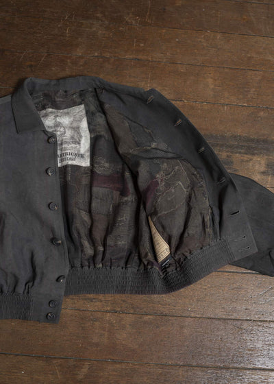 ZIGGY CHEN 0M2510936 Spread Collar Cropped Jacket DARK PURPLE