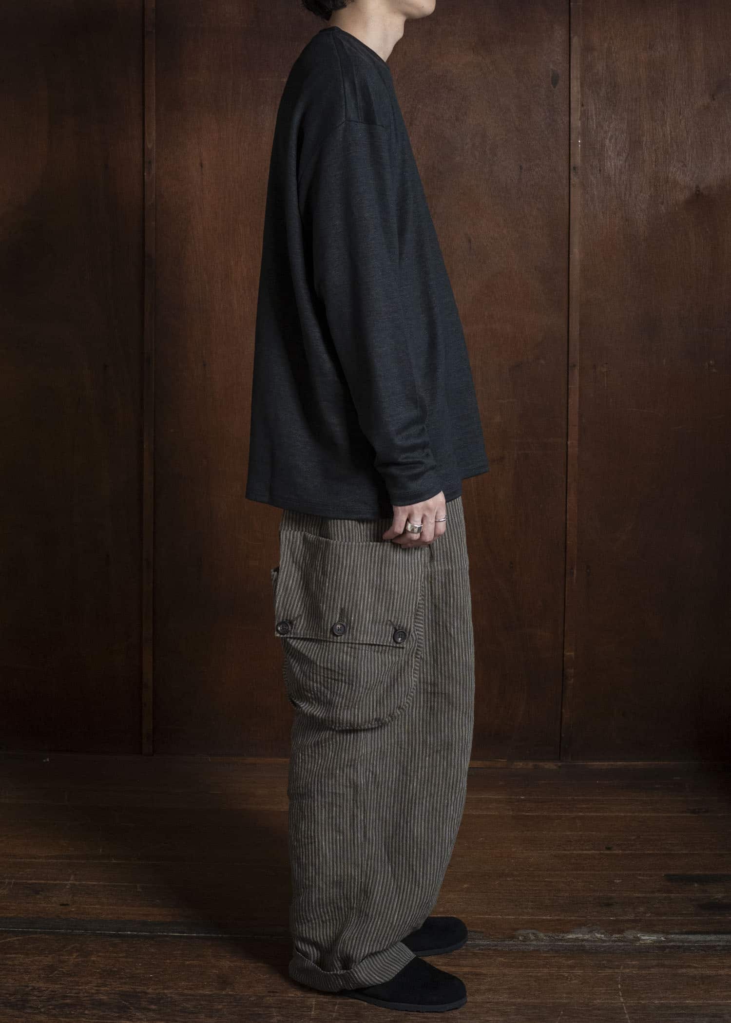 YOKO SAKAMOTO YS-26SS-80-BLACK L/S T-Shirt BLACK