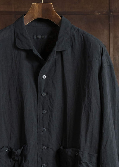 KLASICA SH-051-TW BACK FLAP SHIRTS WITH BIG POCKETS BLACK