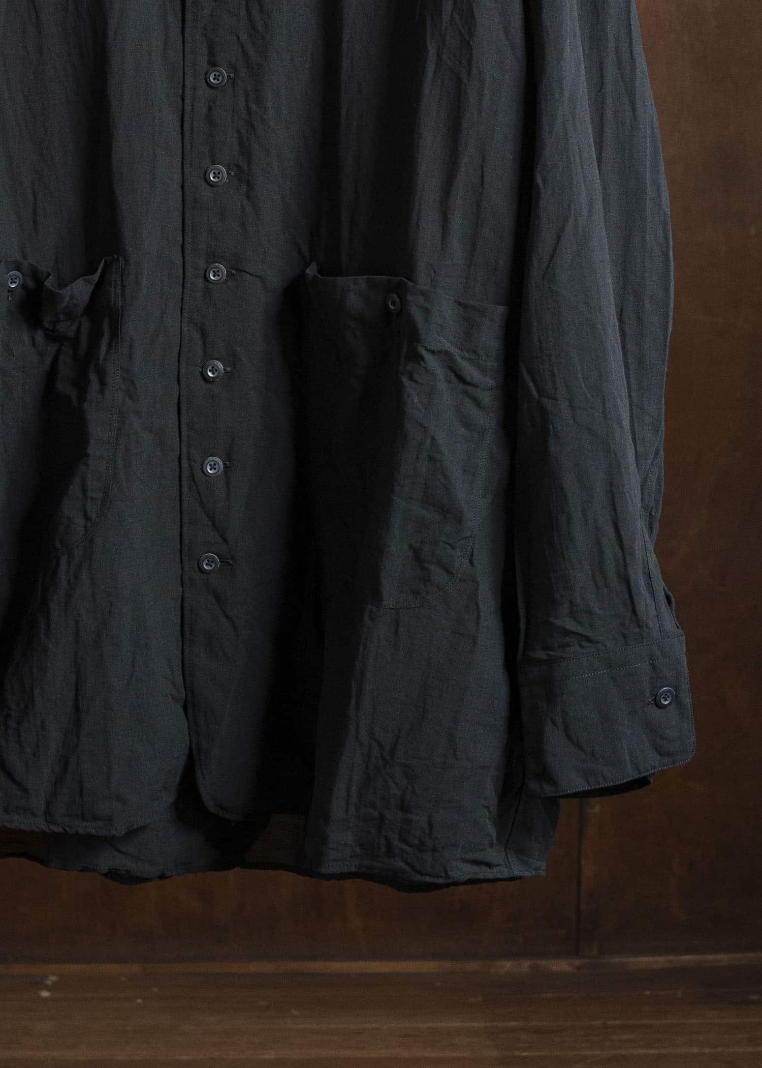 KLASICA SH-051-TW BACK FLAP SHIRTS WITH BIG POCKETS BLACK