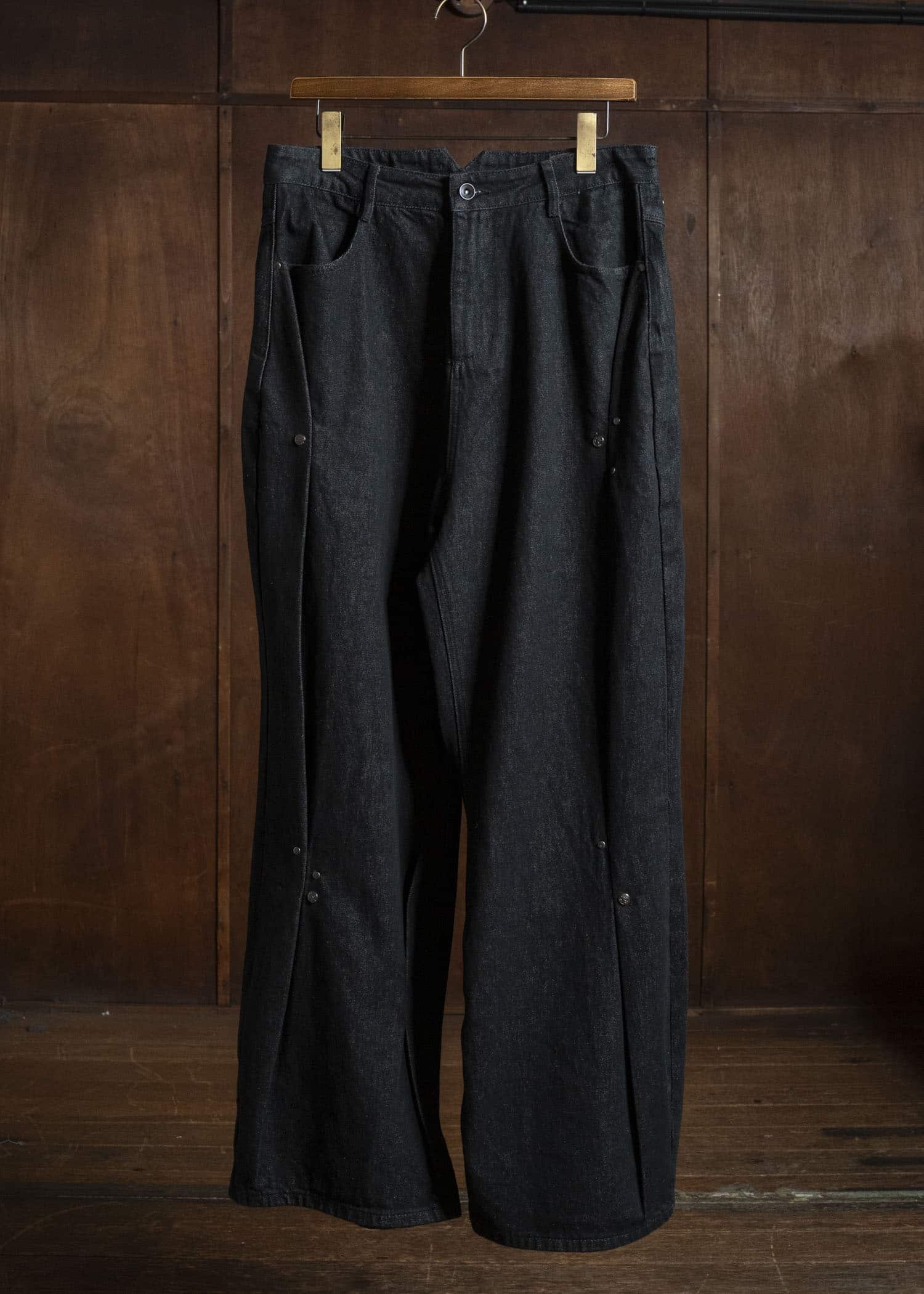 Professor.E ASYMMETRIC DENIM BLACK 26SS-PE-TRL-05