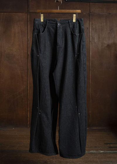 Professor.E ASYMMETRIC DENIM BLACK 26SS-PE-TRL-05